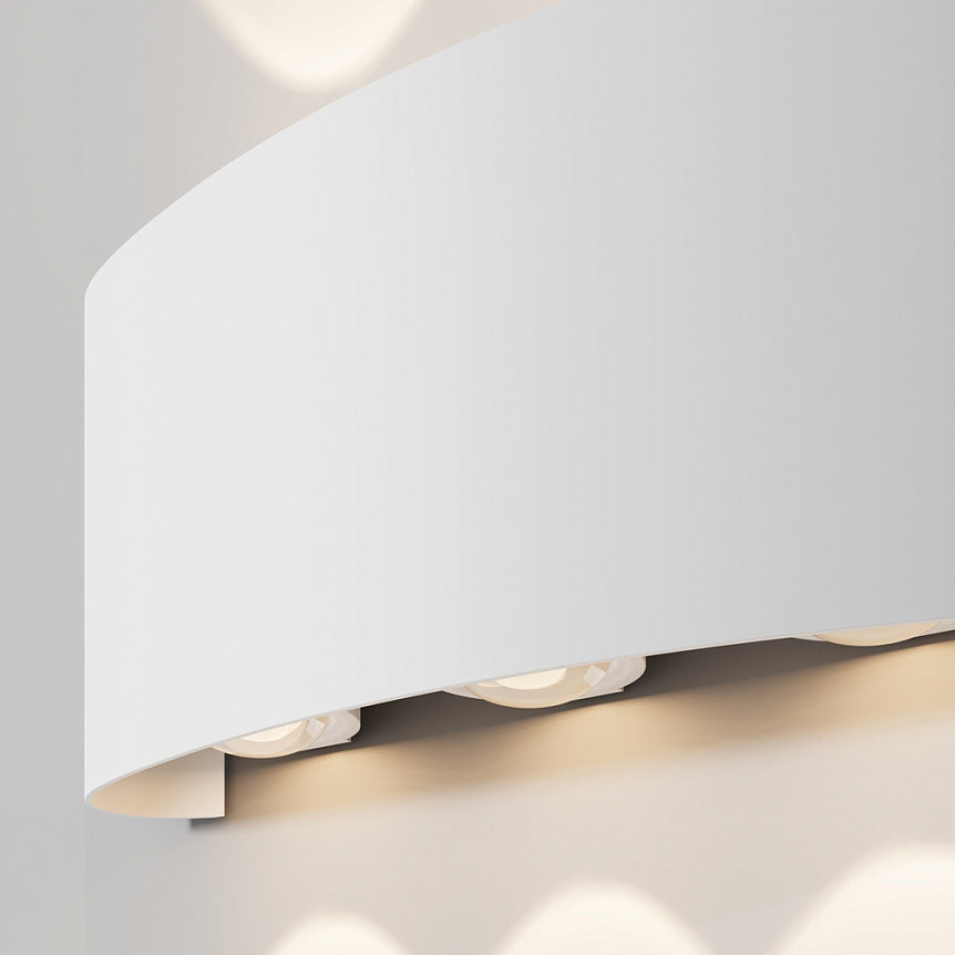 
Wide LED Designer Wall Light "Strato" - White