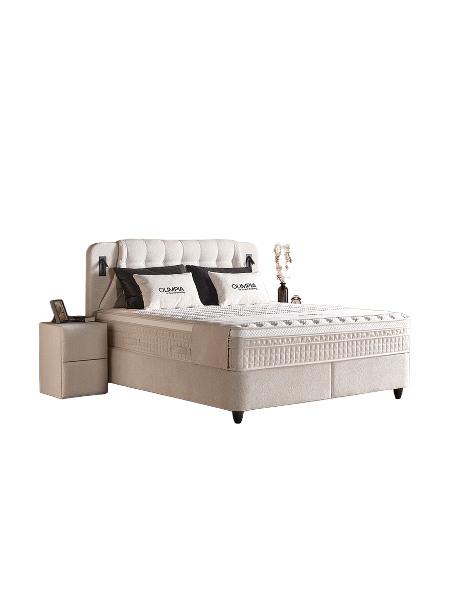 
Premium Box Spring Bed "Olimpia" incl. Mattress & Topper - Without accessories / Mattress size: 140 x 200 cm
