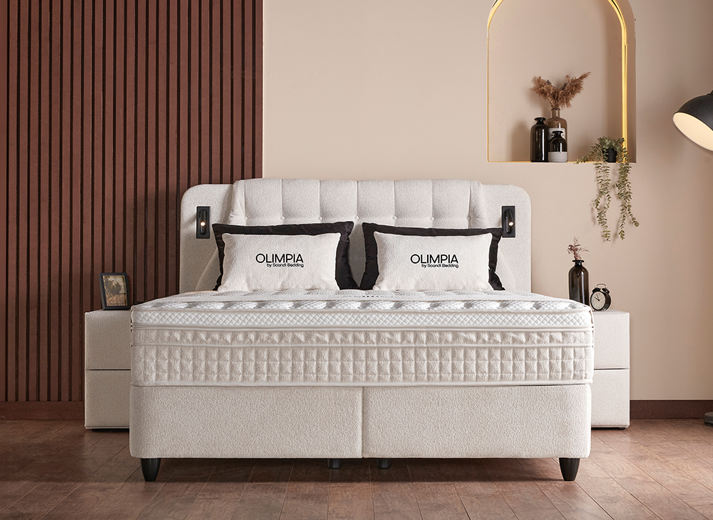 
Premium Box Spring Bed "Olimpia" incl. Mattress & Topper - Without accessories / Mattress size: 140 x 200 cm