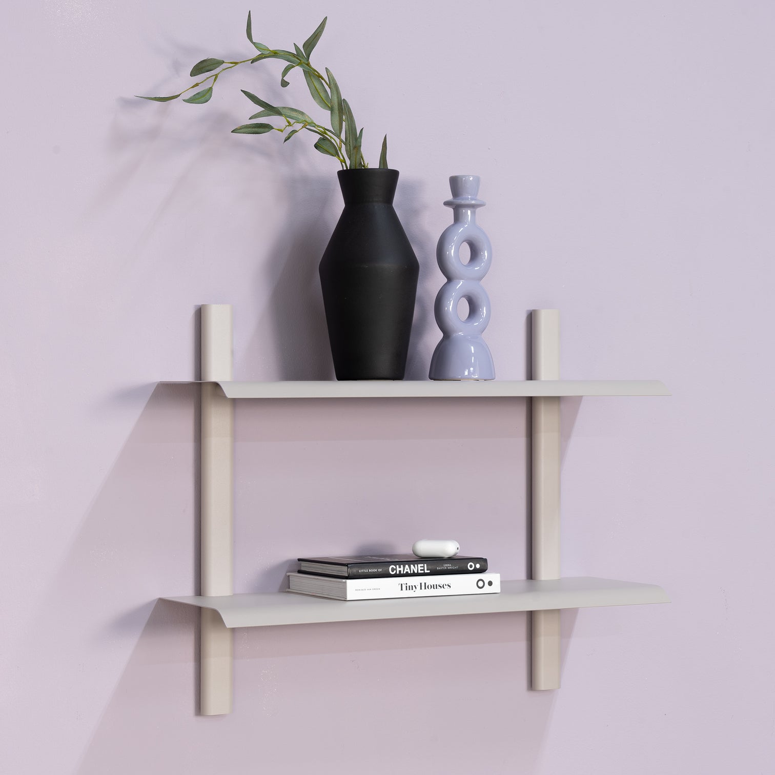 
Étagère murale design « Hola 3 » - Taupe soyeux