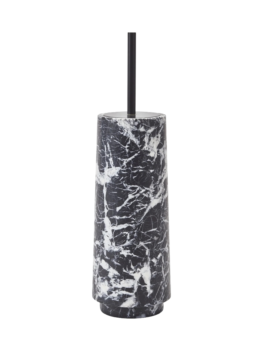 
Handgefertigter, luxuriöser Toilettenbürstenhalter „Orion“ aus Marmor, Schwarz