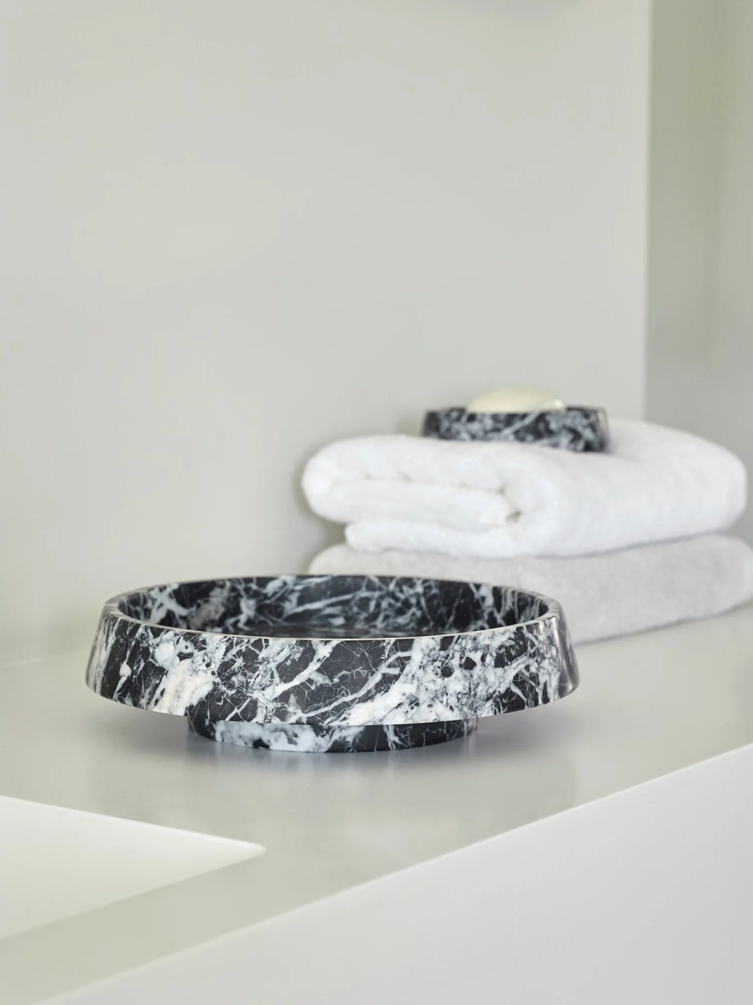 
Handmade, Luxurious "Orion" Marble Tray, Black
