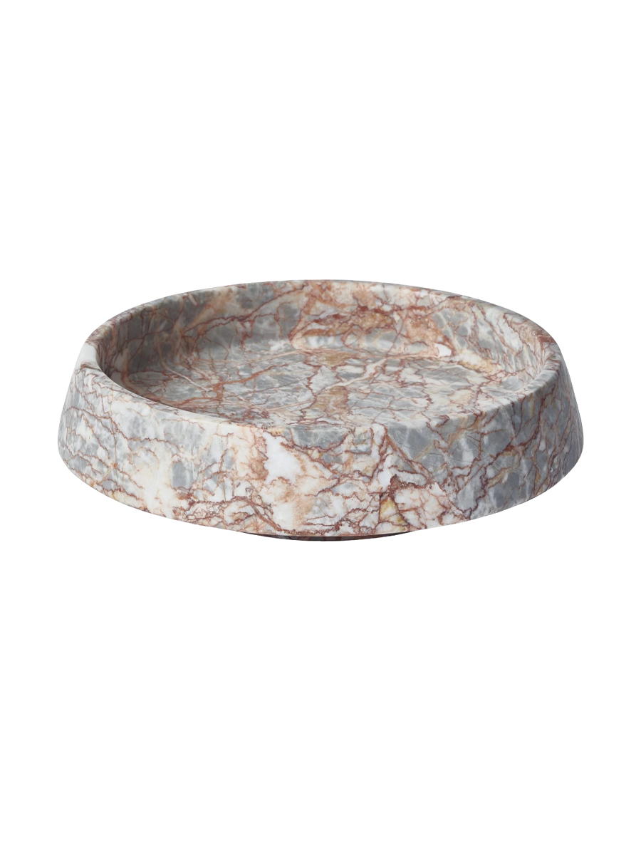 
Handmade, luxurious "Orion" marble tray, Almond