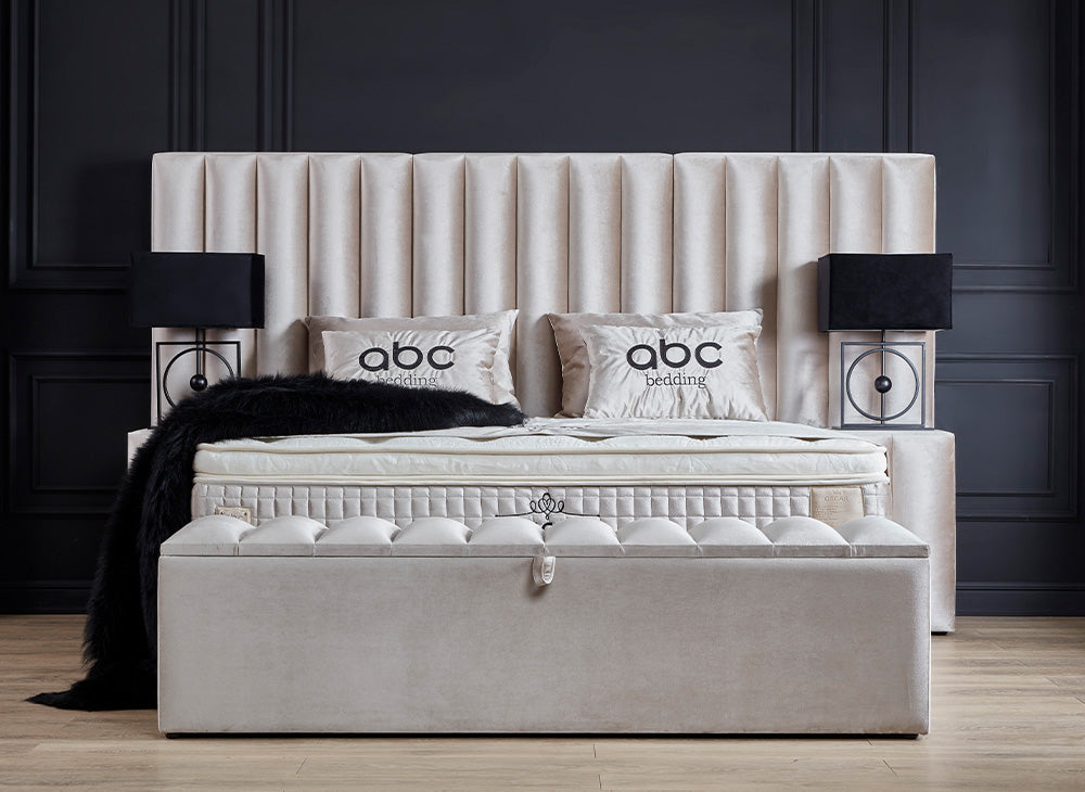 
Designer Box Spring Bed "Oscar", various sizes - Without accessories / Mattress size: 160 x 200 cm