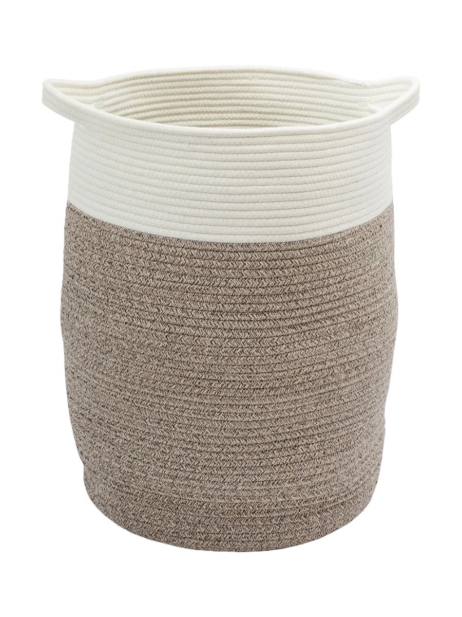 
Designer storage and laundry basket "Osman" Medium, Ø 36 x 50 cm - Nougat