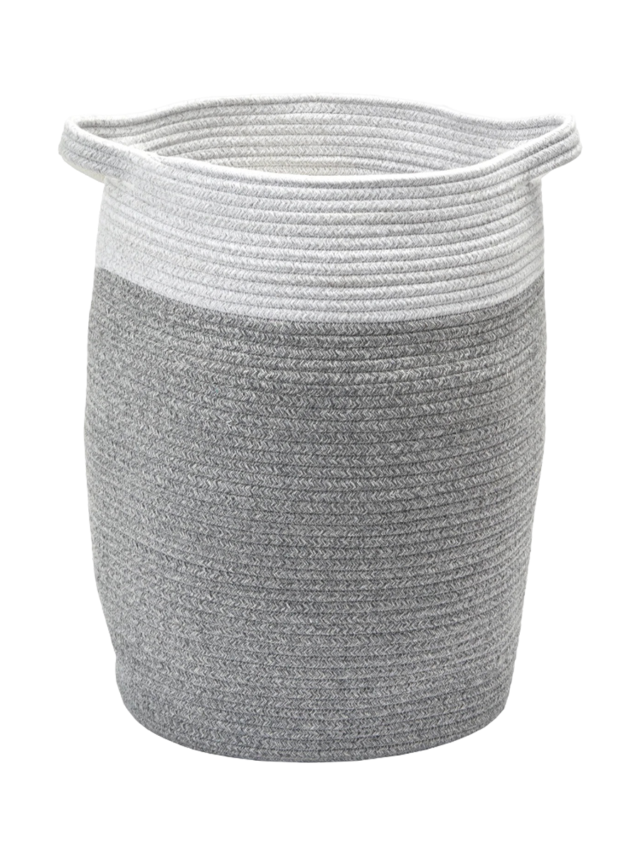 
Designer storage and laundry basket "Osman" Medium, Ø 36 x 50 cm - Light gray