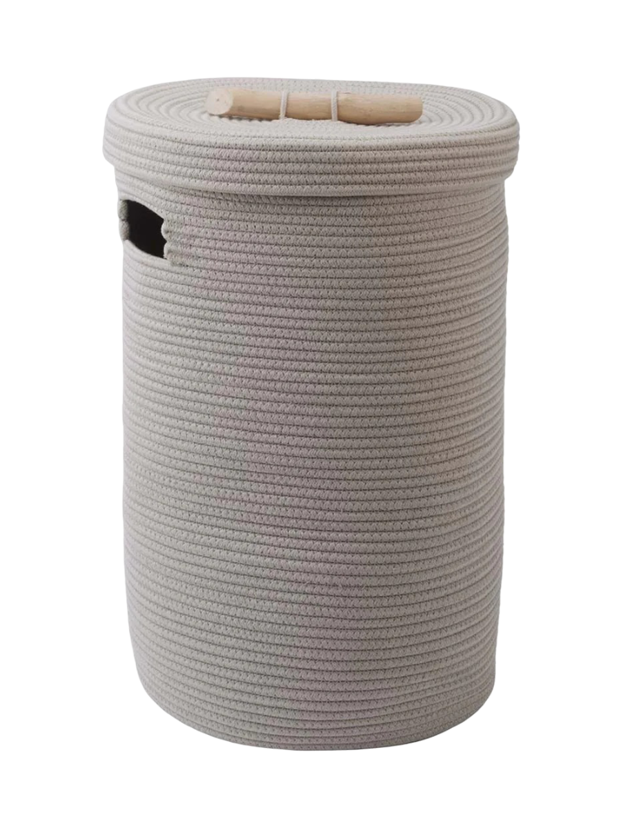 
Panier de rangement et à linge « Otis » avec couvercle - Truffe