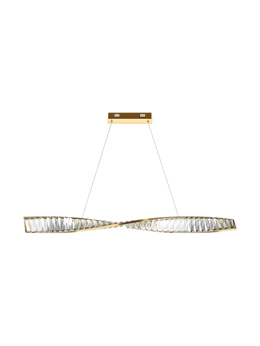 
Lampada a sospensione di design in cristallo LED Wave “Krone” - 100 cm
