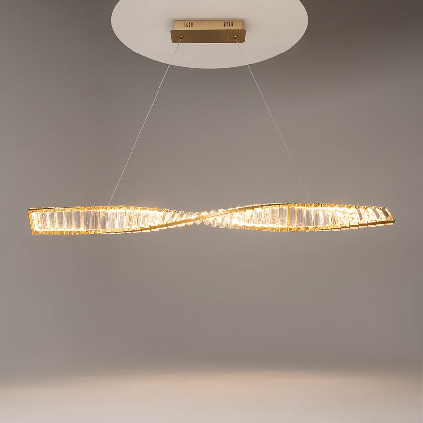 
Lampada a sospensione di design in cristallo LED Wave “Krone” - 100 cm
