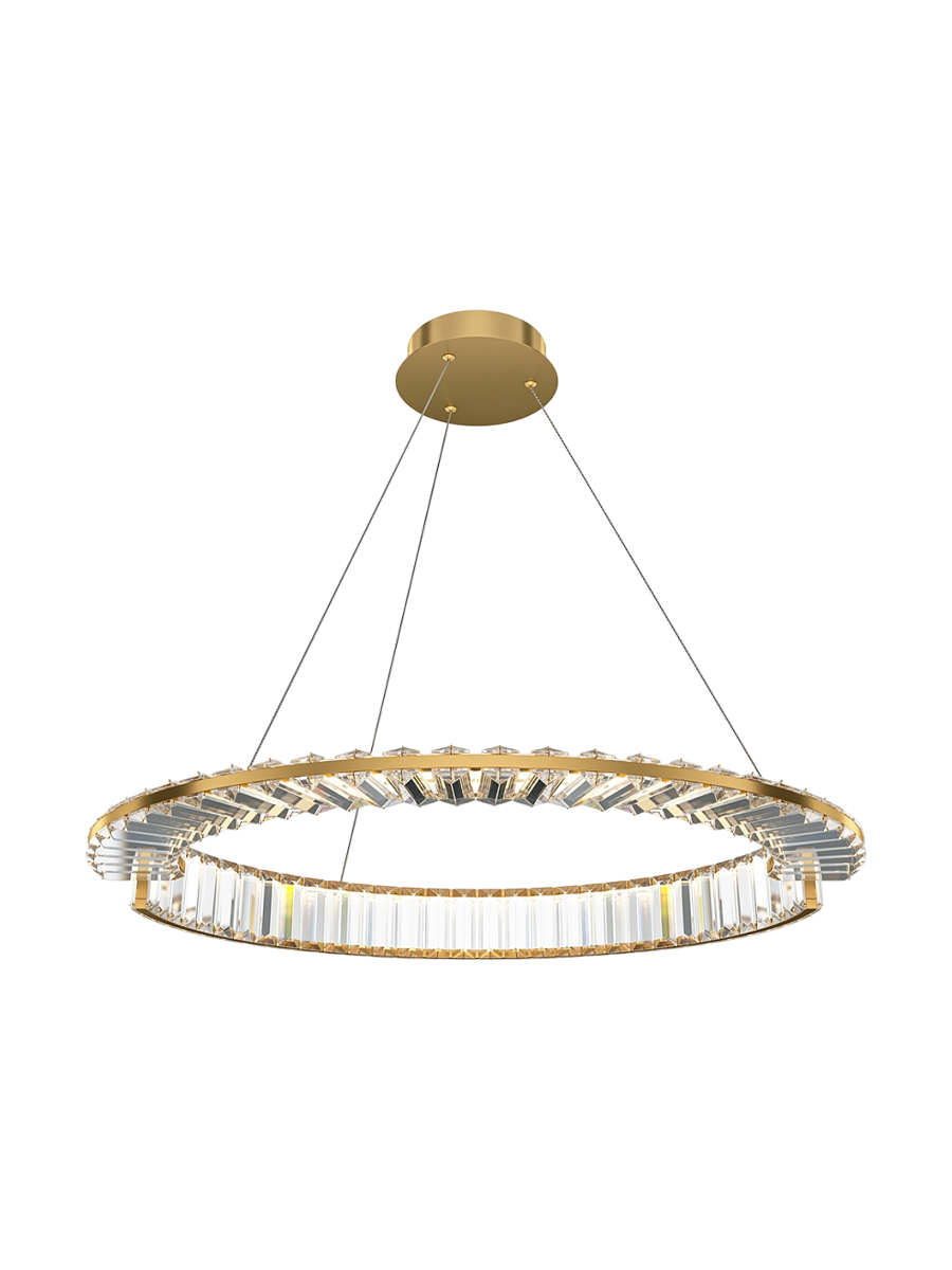 
Ring LED Design Crystal Pendant Lamp "Crown"