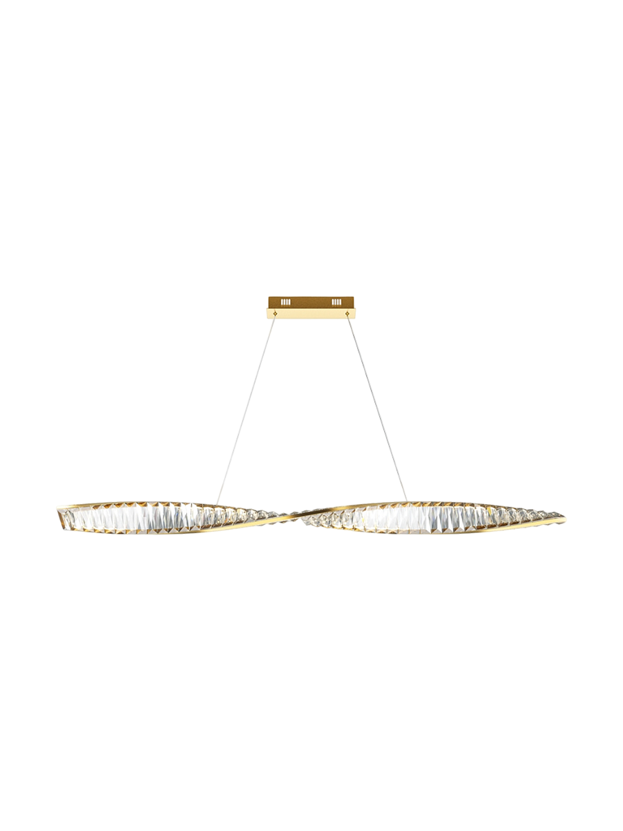 
Lampada a sospensione di design in cristallo LED Wave “Krone” - 120 cm