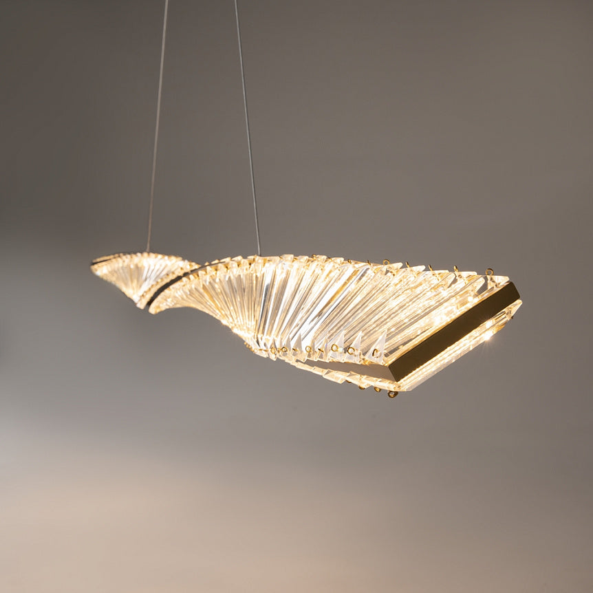 
Wave LED Design Crystal Pendant Lamp "Krone" - 120 cm