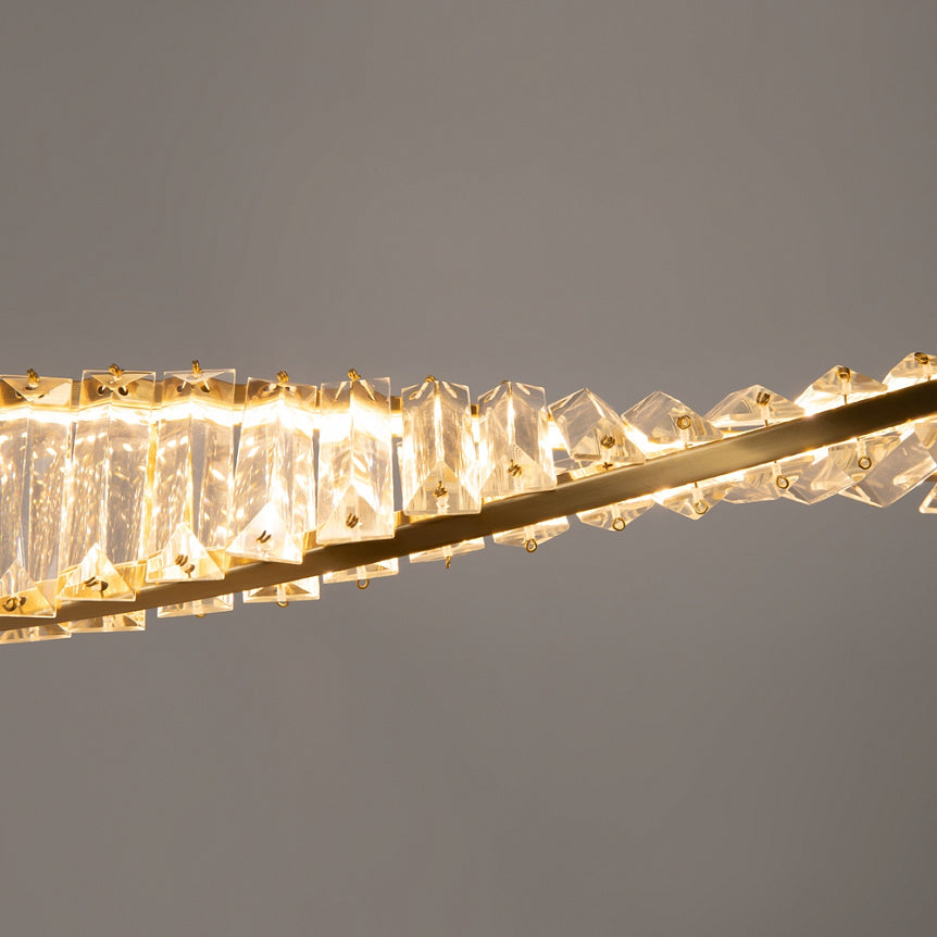 
Wave LED Design Crystal Pendant Lamp "Krone" - 120 cm