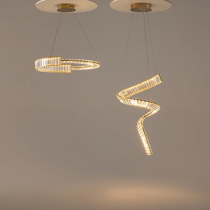 
Lampada a sospensione di design in cristallo LED Spiral “Krone”
