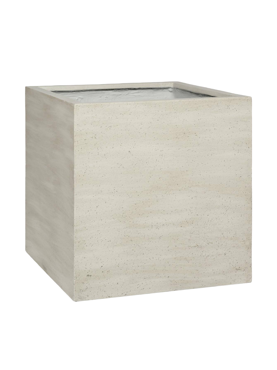 
Vaso per fiori di alta qualità per interni/esterni „Cement & Stone Block“ - Beige Lavato