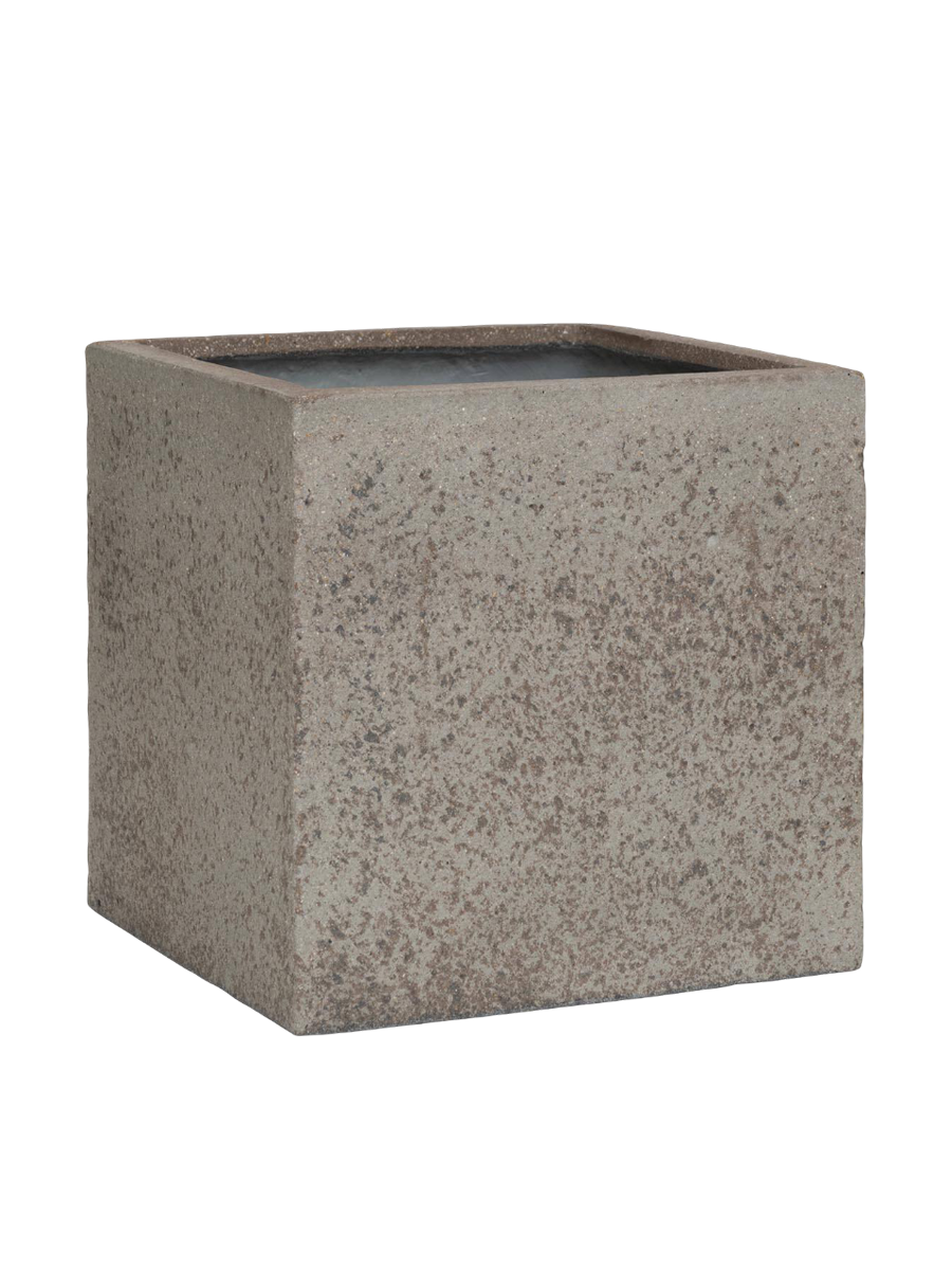 
Vaso per fiori di alta qualità per interni/esterni „Cement & Stone Block“ - Grigio Diorite