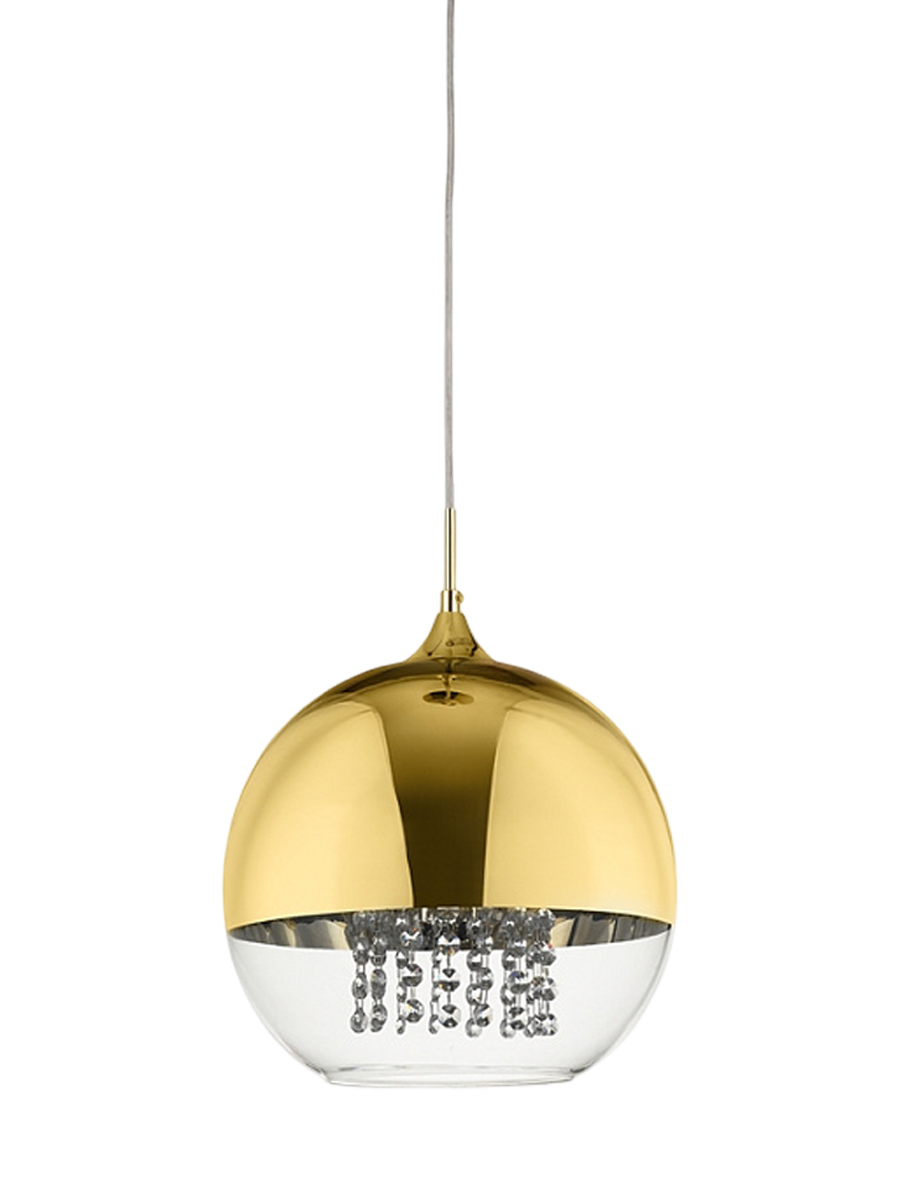 
Lampada a sospensione di design „Fermi“, dorata - ø 30cm