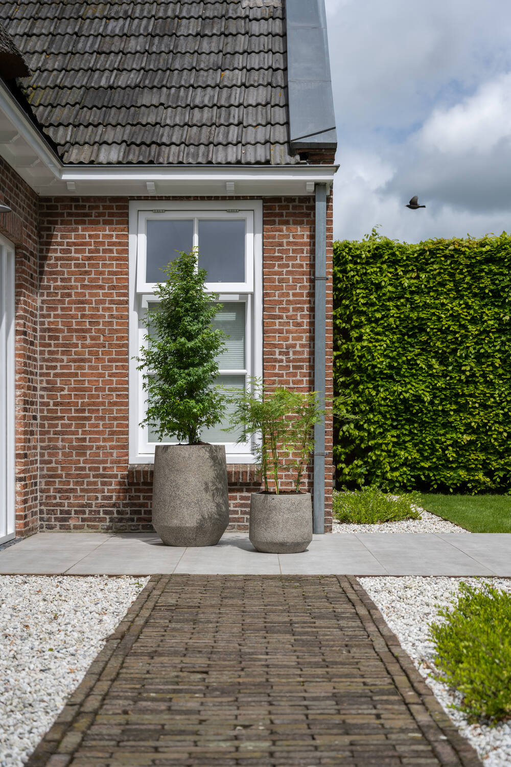 
Vaso per fiori di alta qualità per interni/esterni „Cement & Stone Harith“ - Grigio Diorite