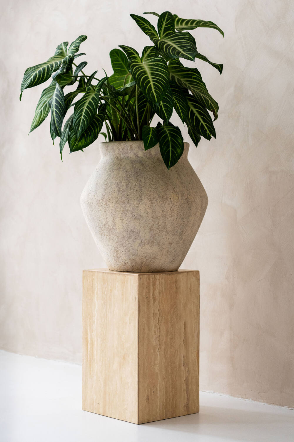 
High-quality indoor/outdoor planter "Mineral Fleuri"