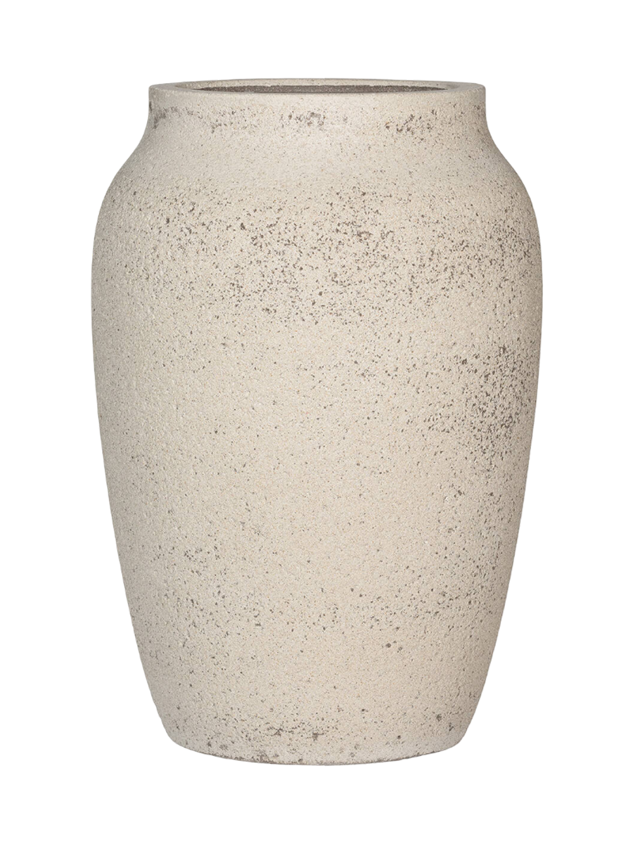 
Vaso per fiori di alta qualità per interni/esterni „Mediterranean Hera“ - Bianco gesso