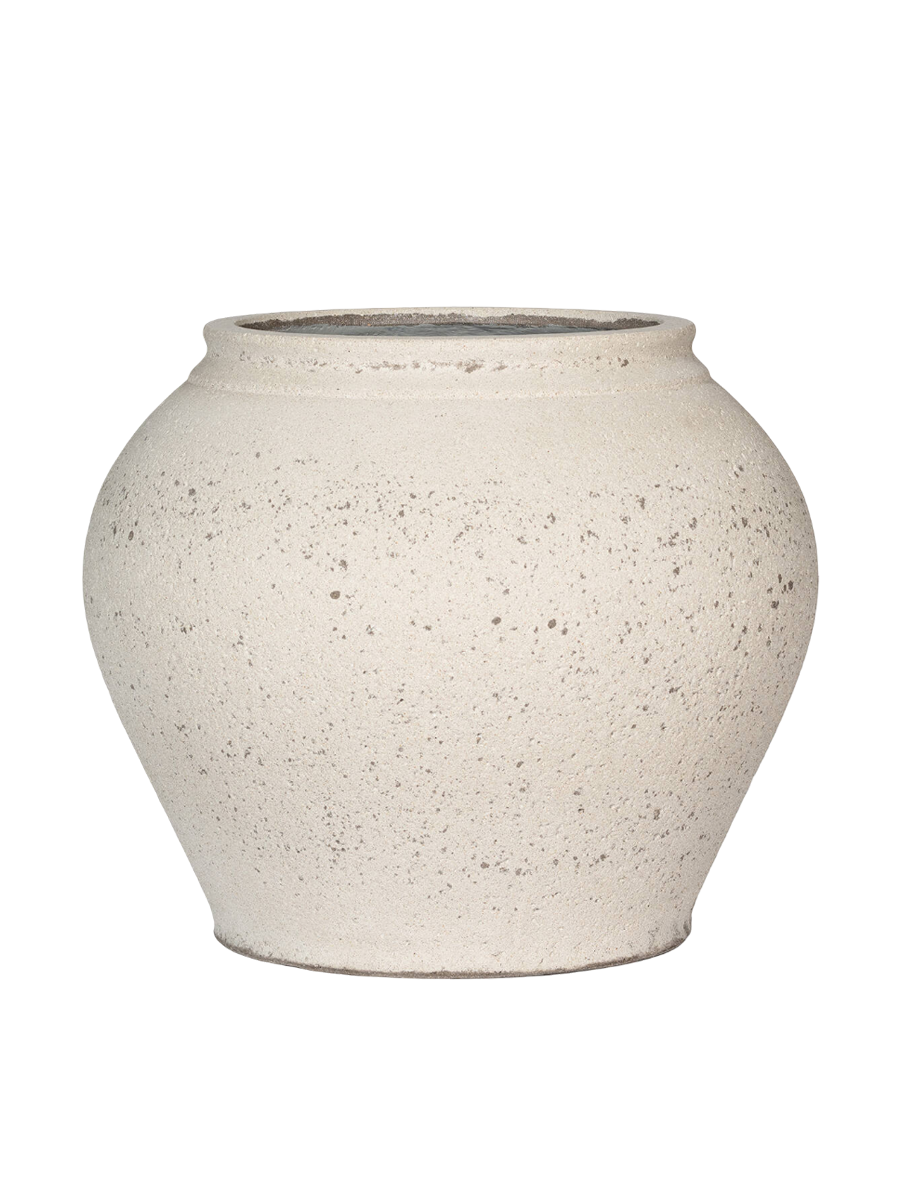 
Vaso per fiori di alta qualità per interni/esterni „Mediterranean Zeus“ - Bianco gesso