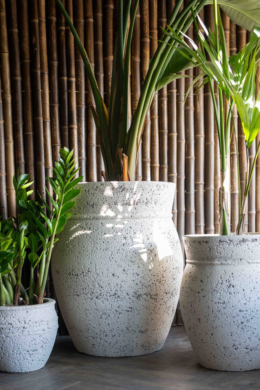 
Vaso per fiori di alta qualità per interni/esterni „Mediterranean Apollo“ - Bianco gesso