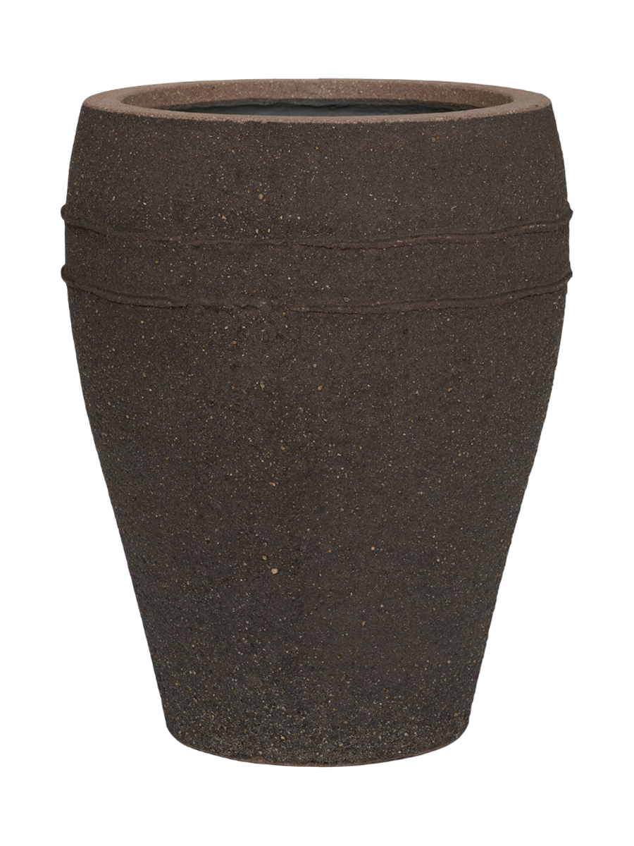 
High-quality indoor/outdoor planter "Mediterranean Artemis" - Umber Brown / Ø 40 x 50 cm