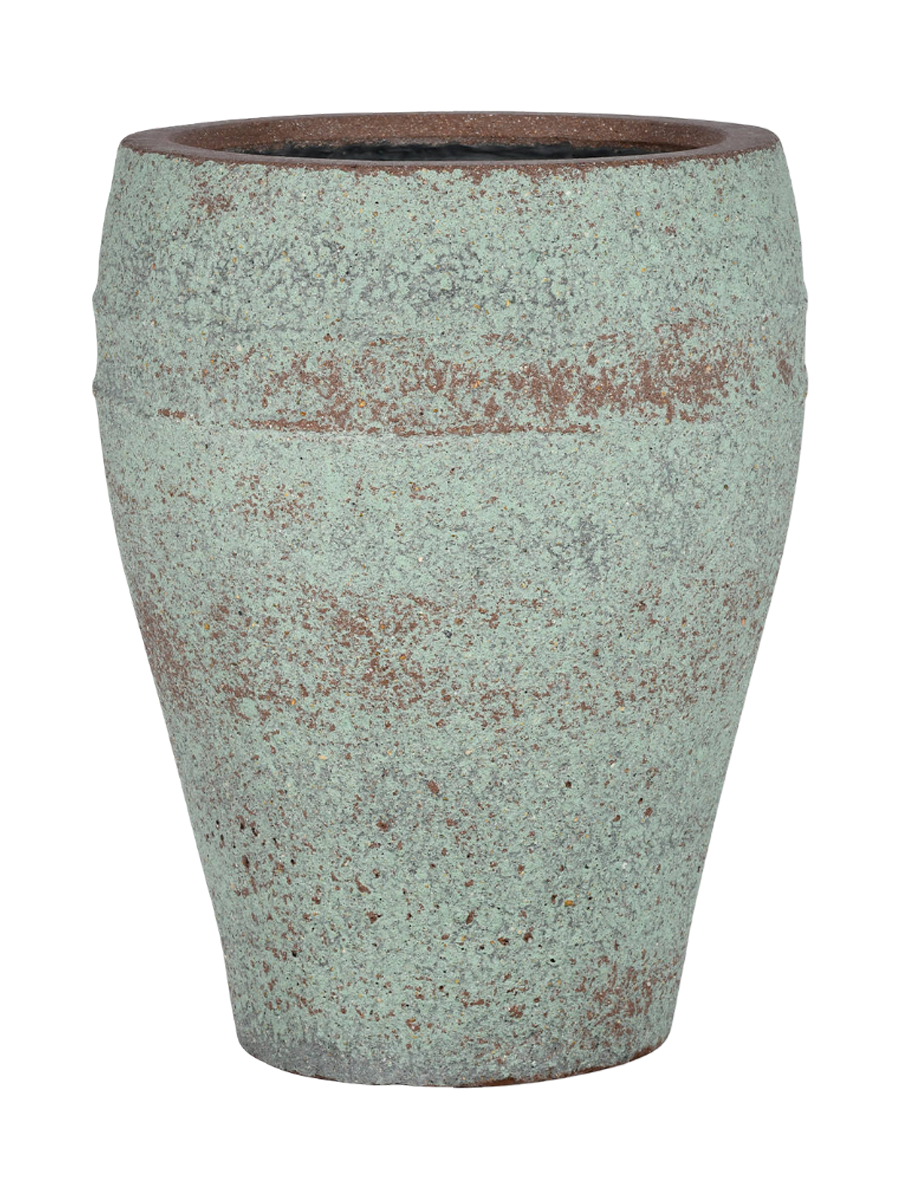 
High-quality indoor/outdoor planter "Mediterranean Artemis" - Rustic Green / Ø 40 x 50 cm