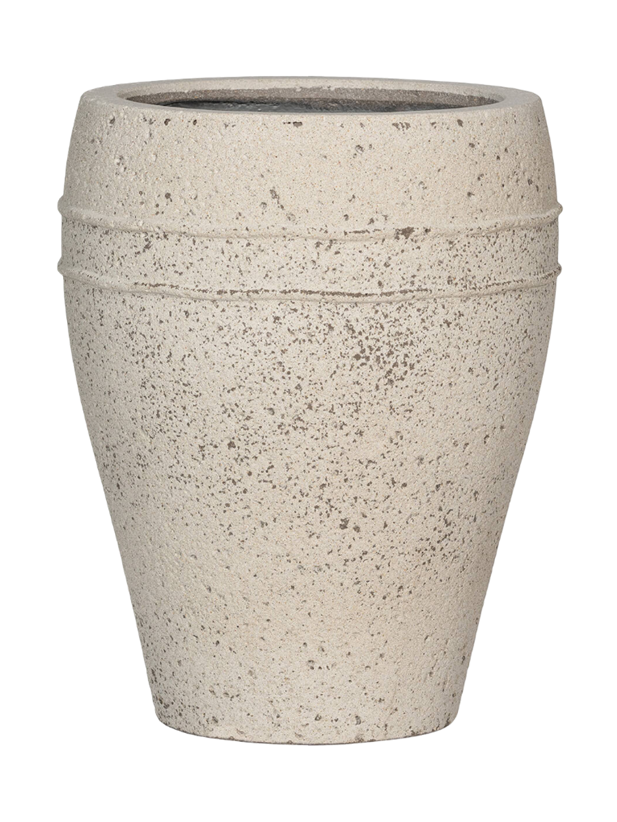 
High-quality indoor/outdoor planter "Mediterranean Artemis" - Chalk White / Ø 40 x 50 cm