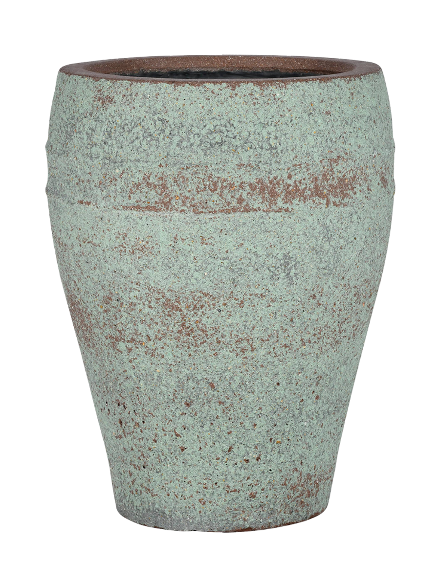 
High-quality indoor/outdoor planter "Mediterranean Artemis" - Rustic Green / Ø 54 x 69 cm