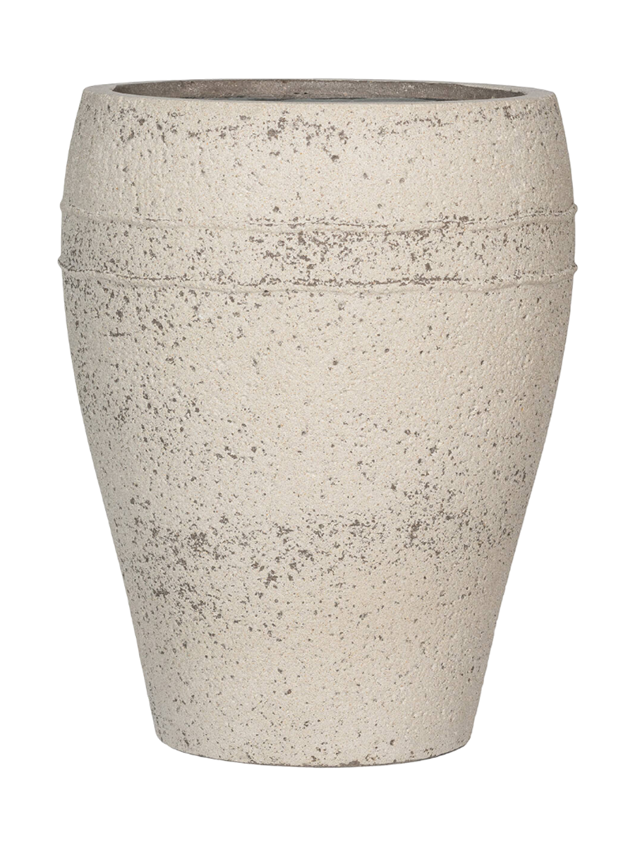 
High-quality indoor/outdoor planter "Mediterranean Artemis" - Chalk White / Ø 54 x 69 cm