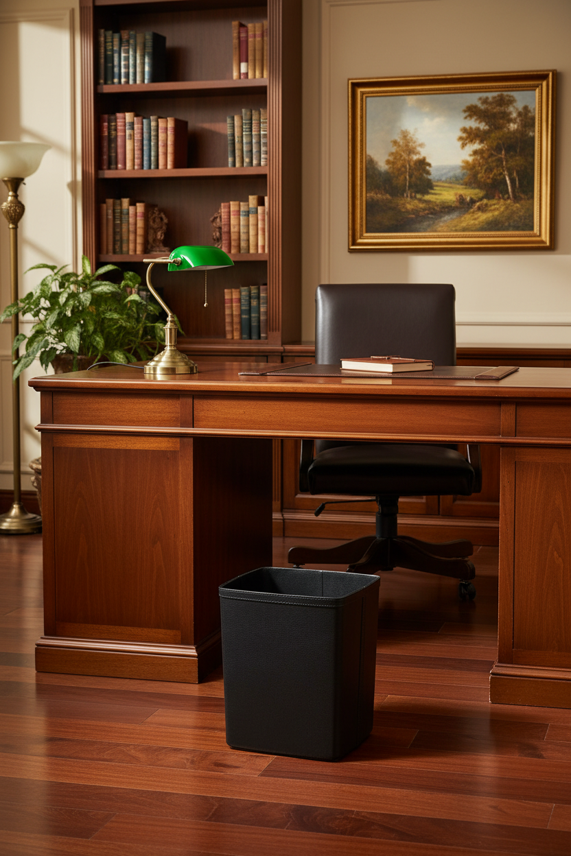 
Waste Bin "Lorry" made of High-Quality Faux Leather - Black