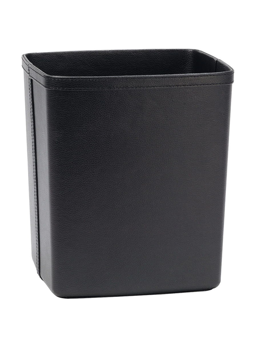 
Waste Bin "Lorry" made of High-Quality Faux Leather - Black