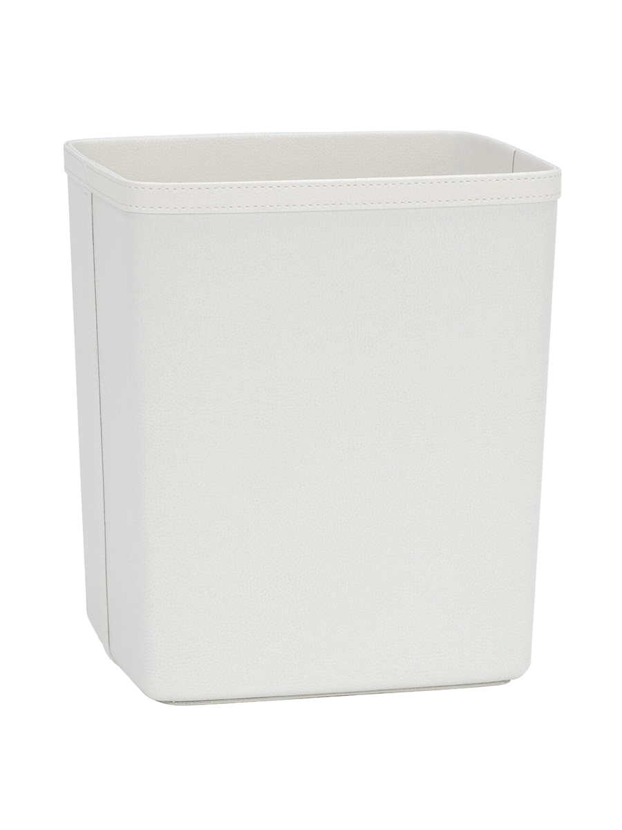 
Rectangular faux leather waste bin