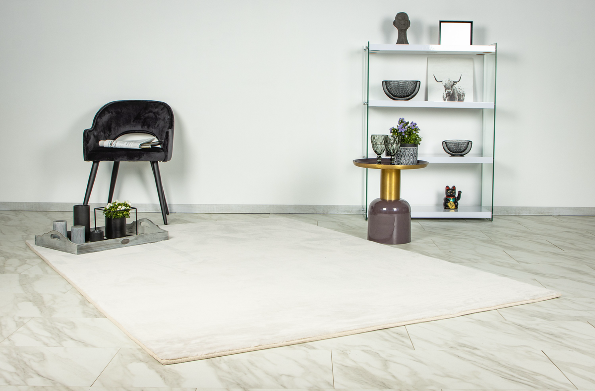 
Hochwertiger Hochflor Design Teppich „Paradise 400“ - Cream - 80 x 150 cm