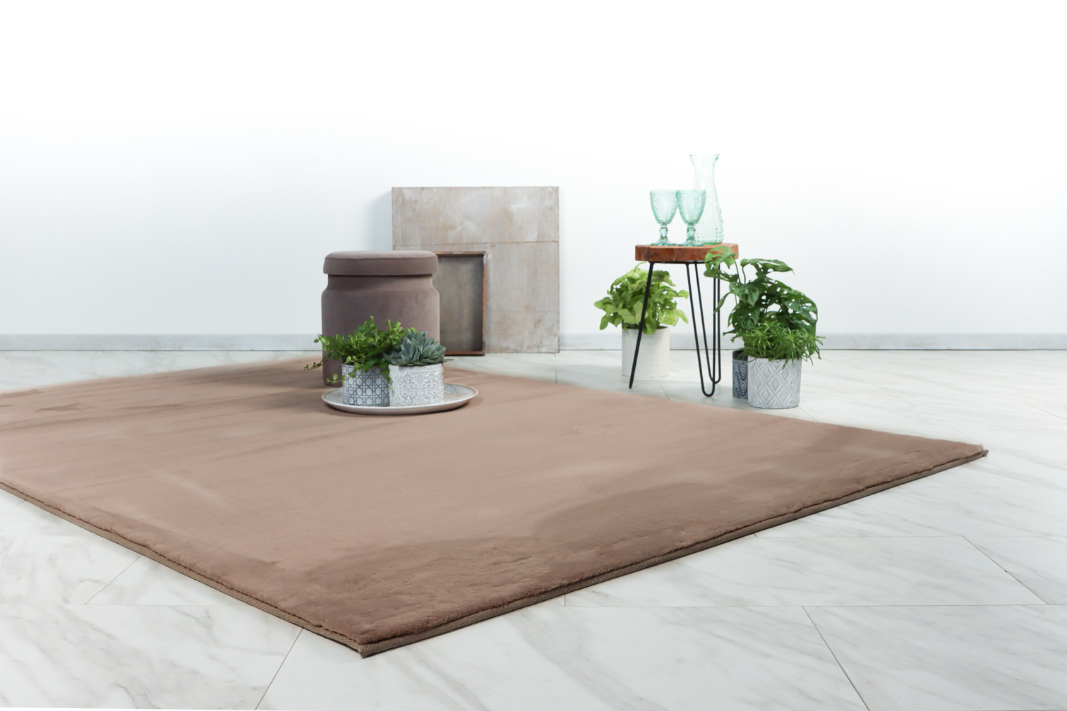 
Tapis design épais de qualité supérieure « Paradise 400 » - Taupe - 80 x 150 cm