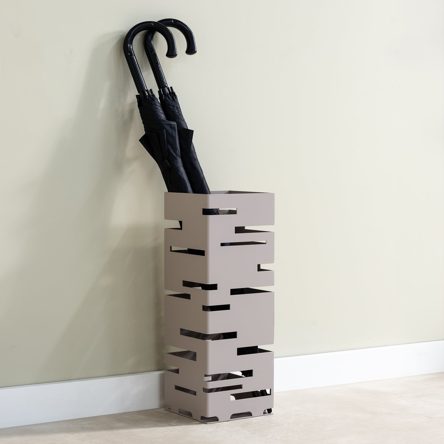 
Porte-parapluies design « Moderno » - Taupe soyeux