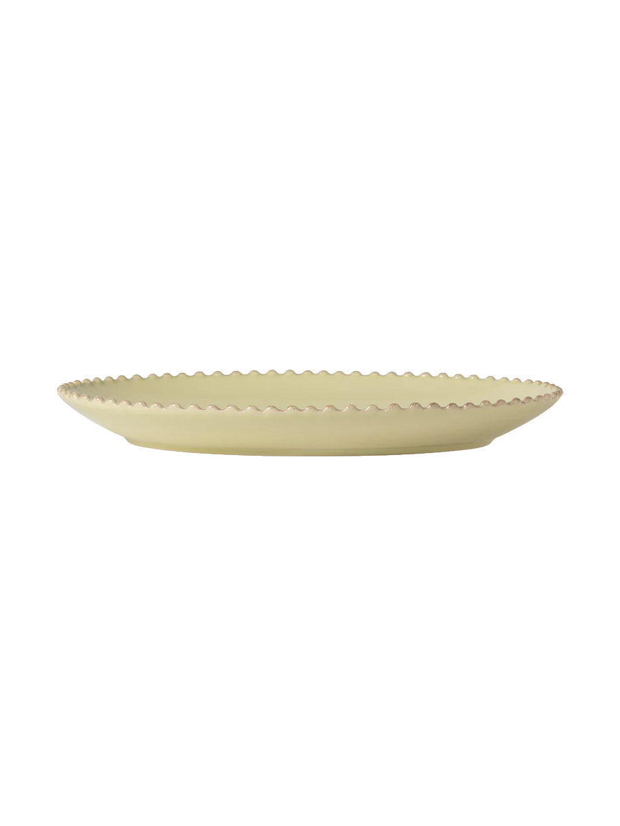 
Handcrafted Serving Platter "Pearl" - Light green