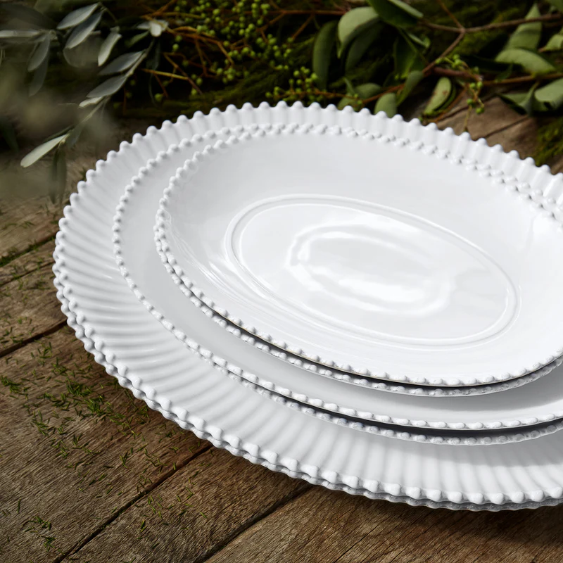 
Large, handmade serving platter "Pearl" - Extra Large, 51 x 37.1 cm