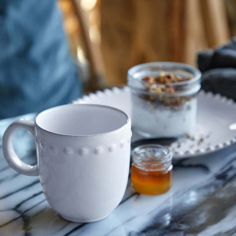 
Handmade Tea & Coffee Mug "Pearl" - White