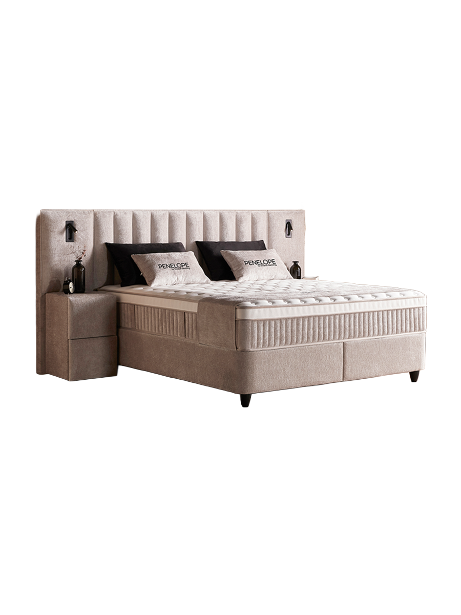 
Lit double design « Penelope », différentes tailles - Sans accessoires / Dimensions du matelas : 140 x 200 cm