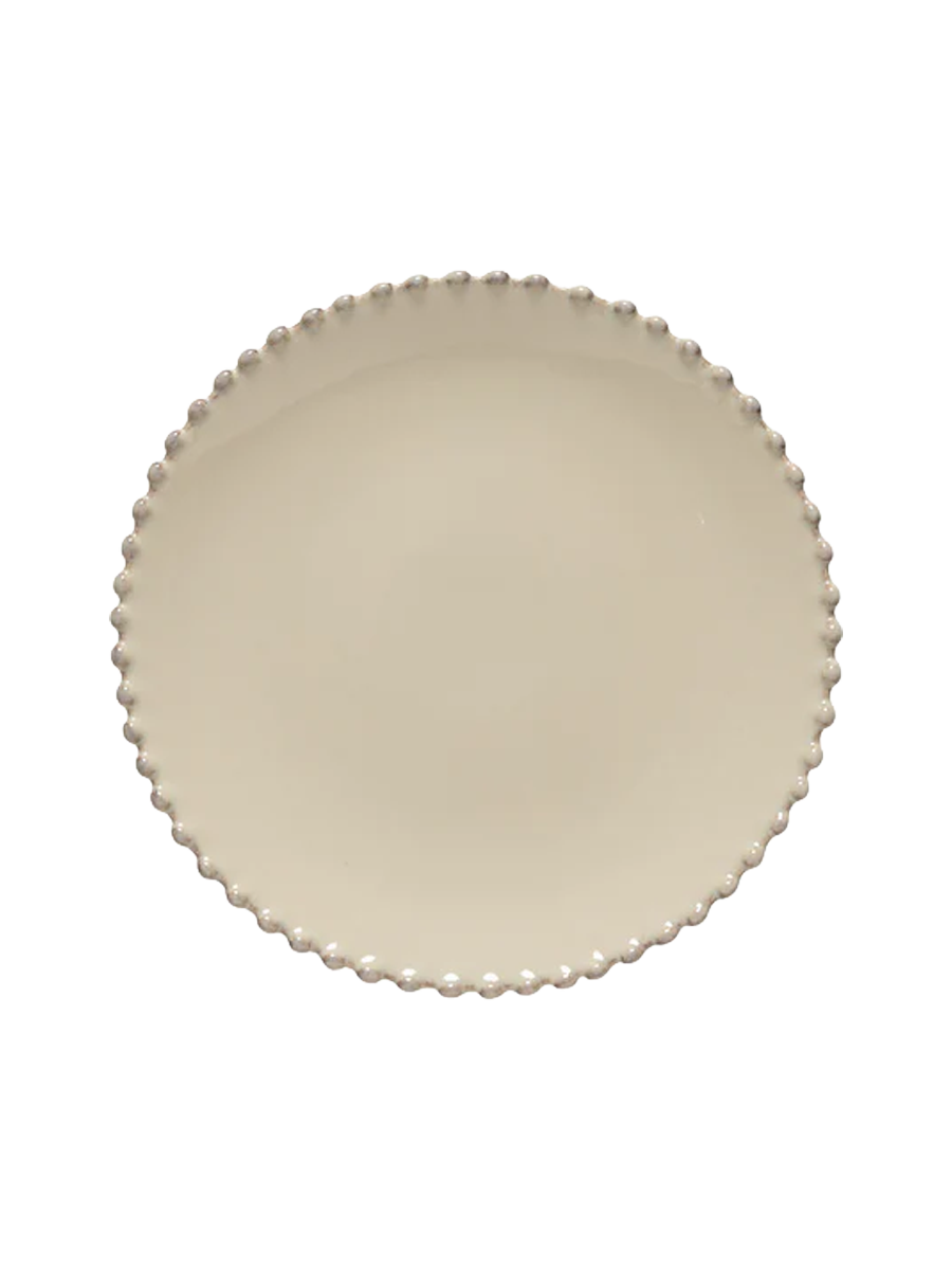 
Handmade Salad/Dessert Plate "Pearl" - Cream