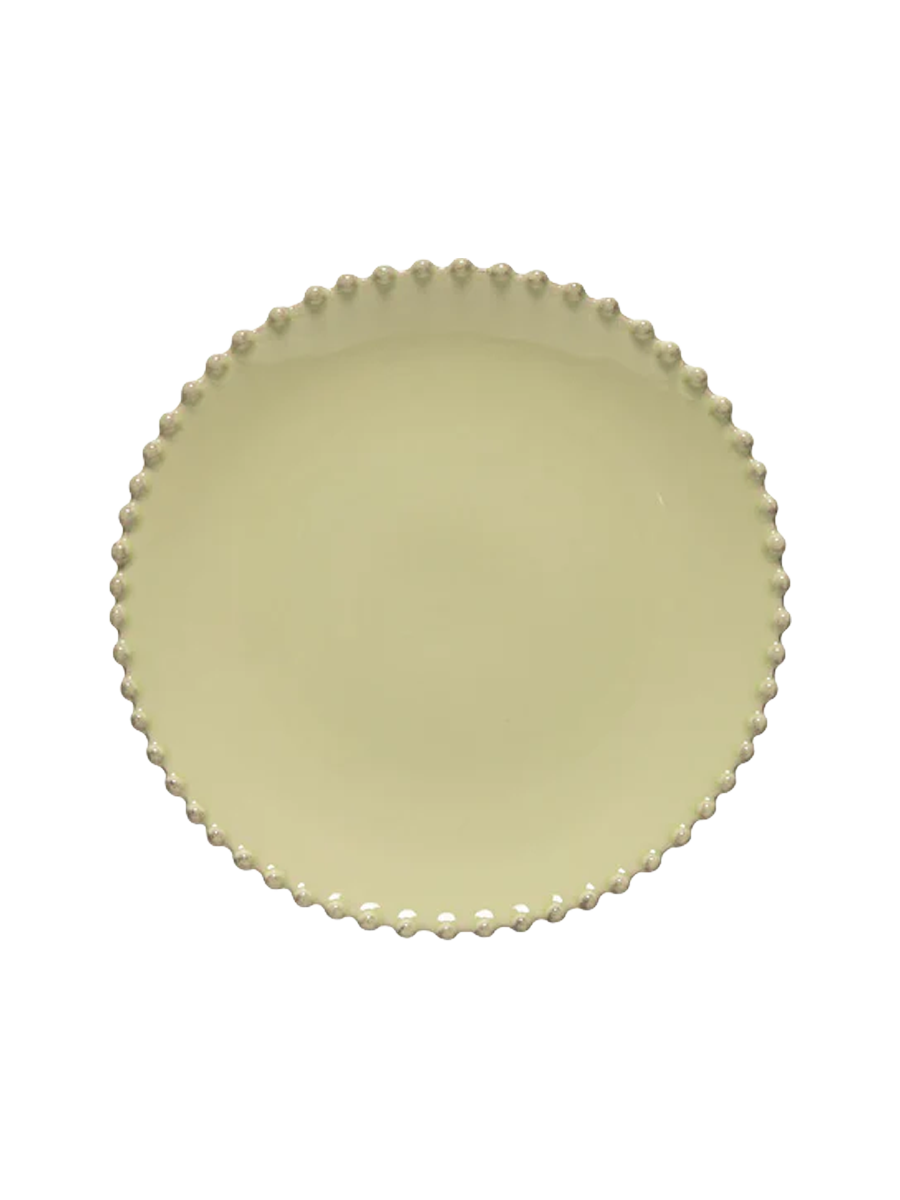 
Handmade Salad/Dessert Plate "Pearl" - Light green