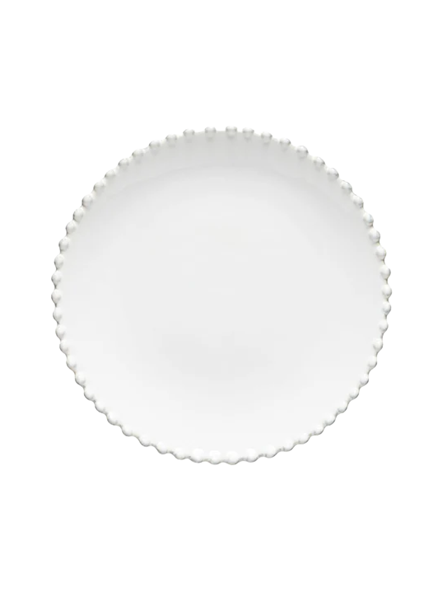 
Handmade Salad/Dessert Plate "Pearl" - White