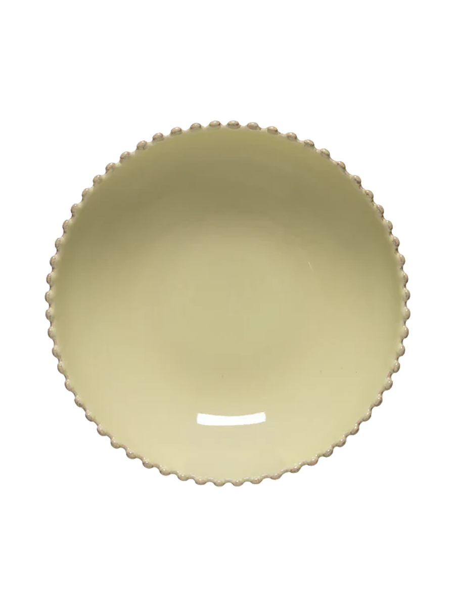 
Handmade Soup & Pasta Plate "Pearl" - Light green