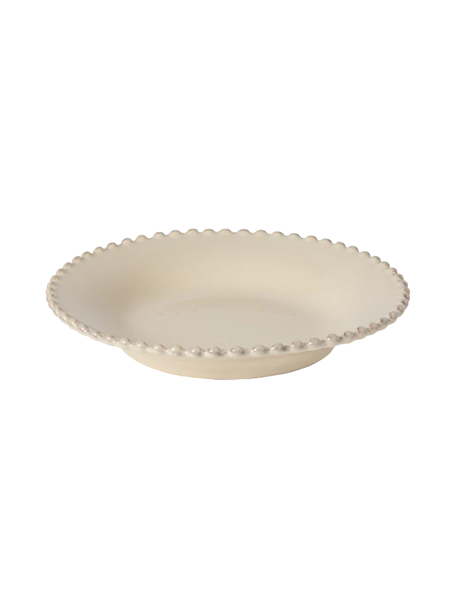 
Handmade soup plate "Pearl" - Cream