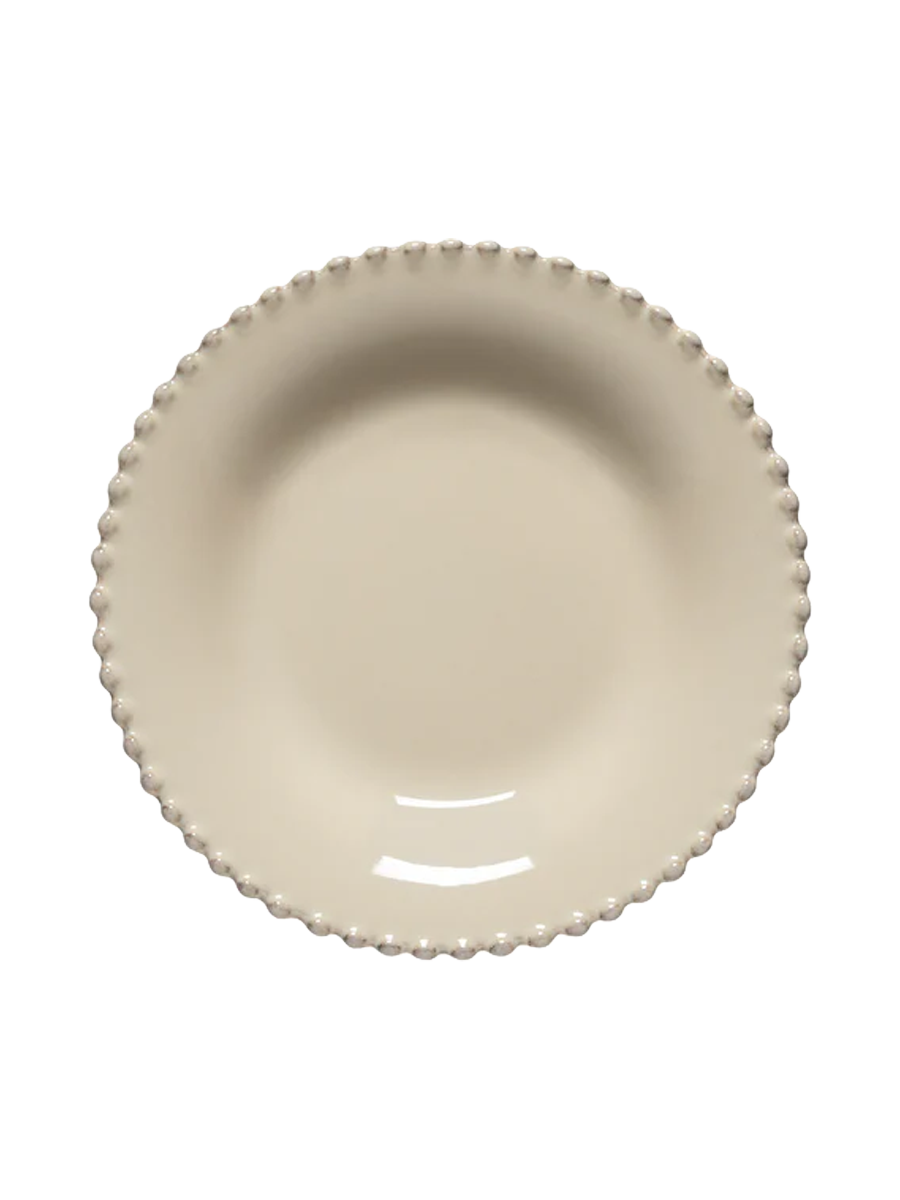 
Handmade soup plate "Pearl" - Cream