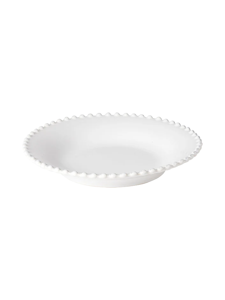 
Handmade soup plate "Pearl" - White