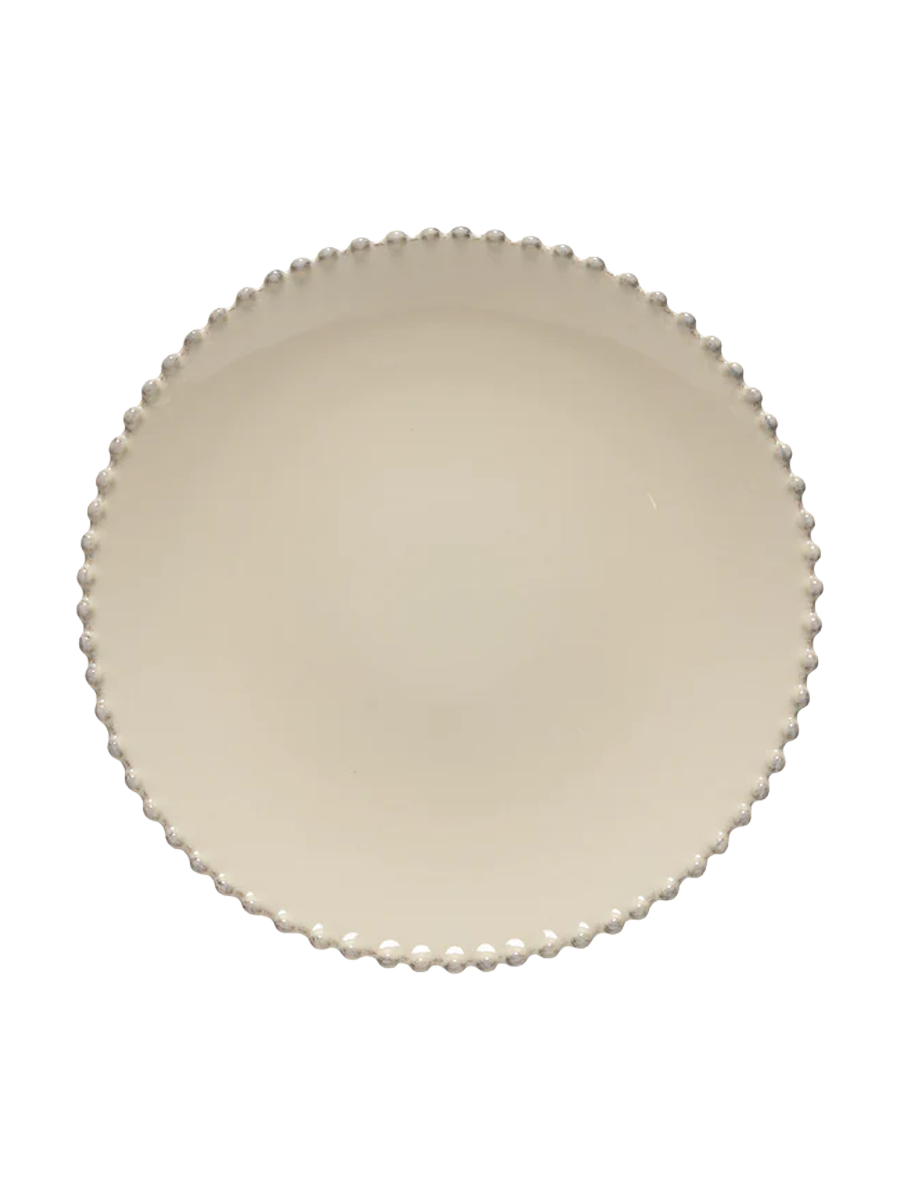 
Handmade dinner plate "Pearl" - Cream