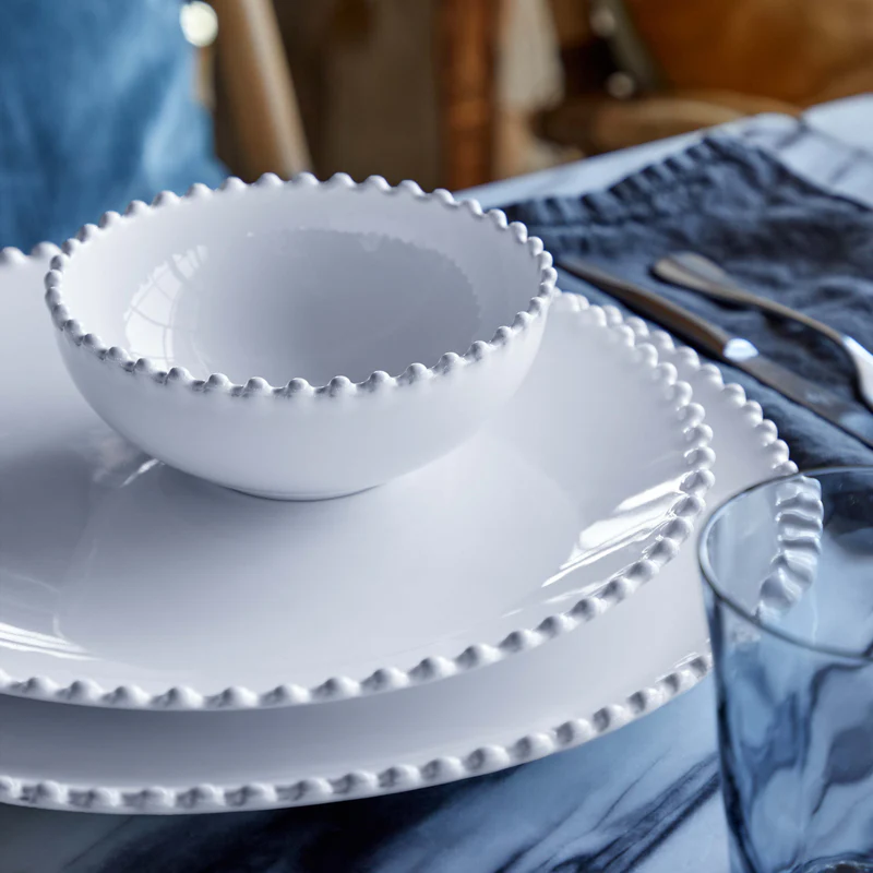 
Handmade placemat "Pearl" - White